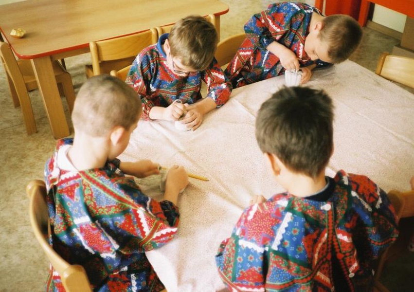 Soustředění při sochaření